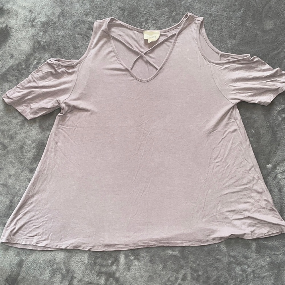 Blouse with cut out sleeves